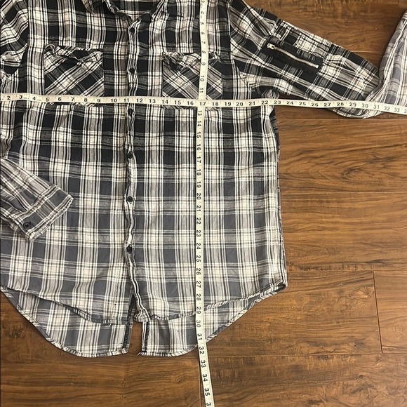 Carbon XXL Men's Black and White Plaid Shirt - Picture 8 of 12